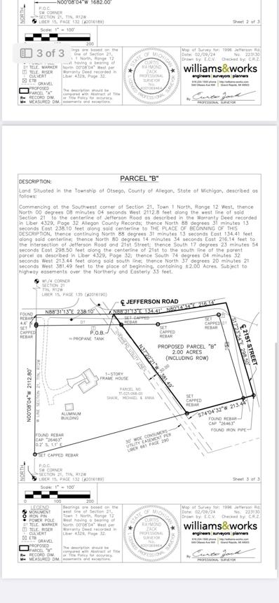 Jefferson Road, Otsego, MI 49078 - MLS#: 24008396